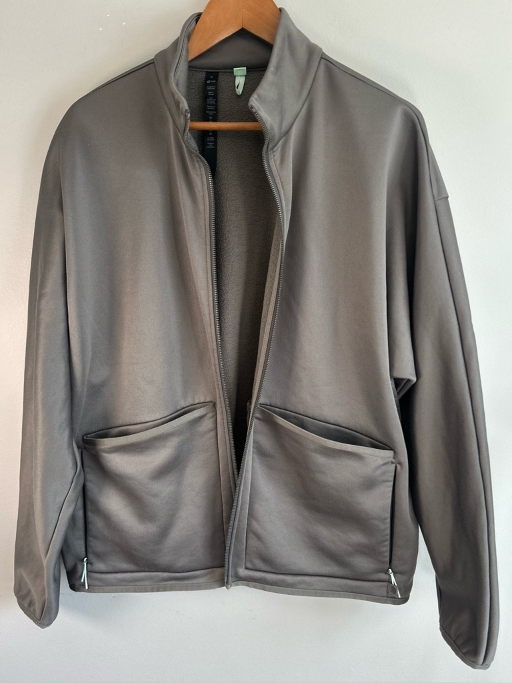 Lululemon Lab Fleece Track Jacket Rover Brown Full Zip Up Sweater Size XL EUC